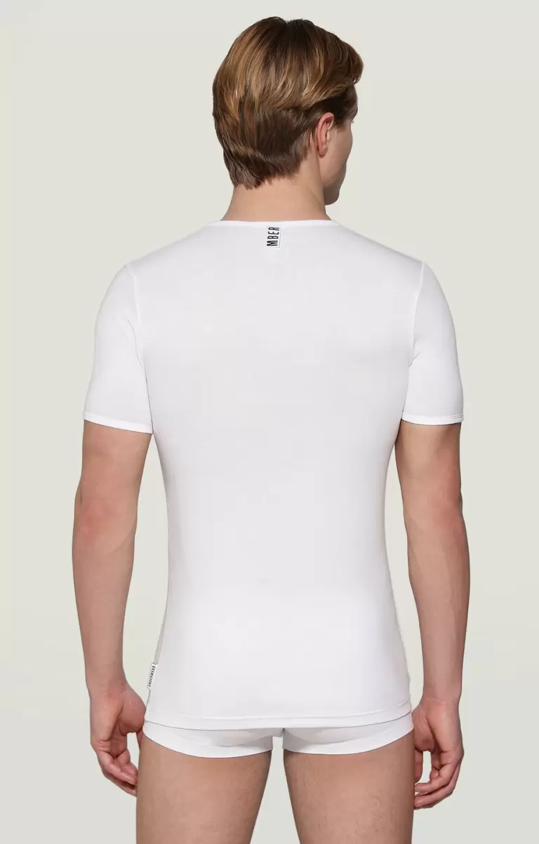 Mann Men's Round Neck Undershirt Trägershirt White Bikkembergs - 1
