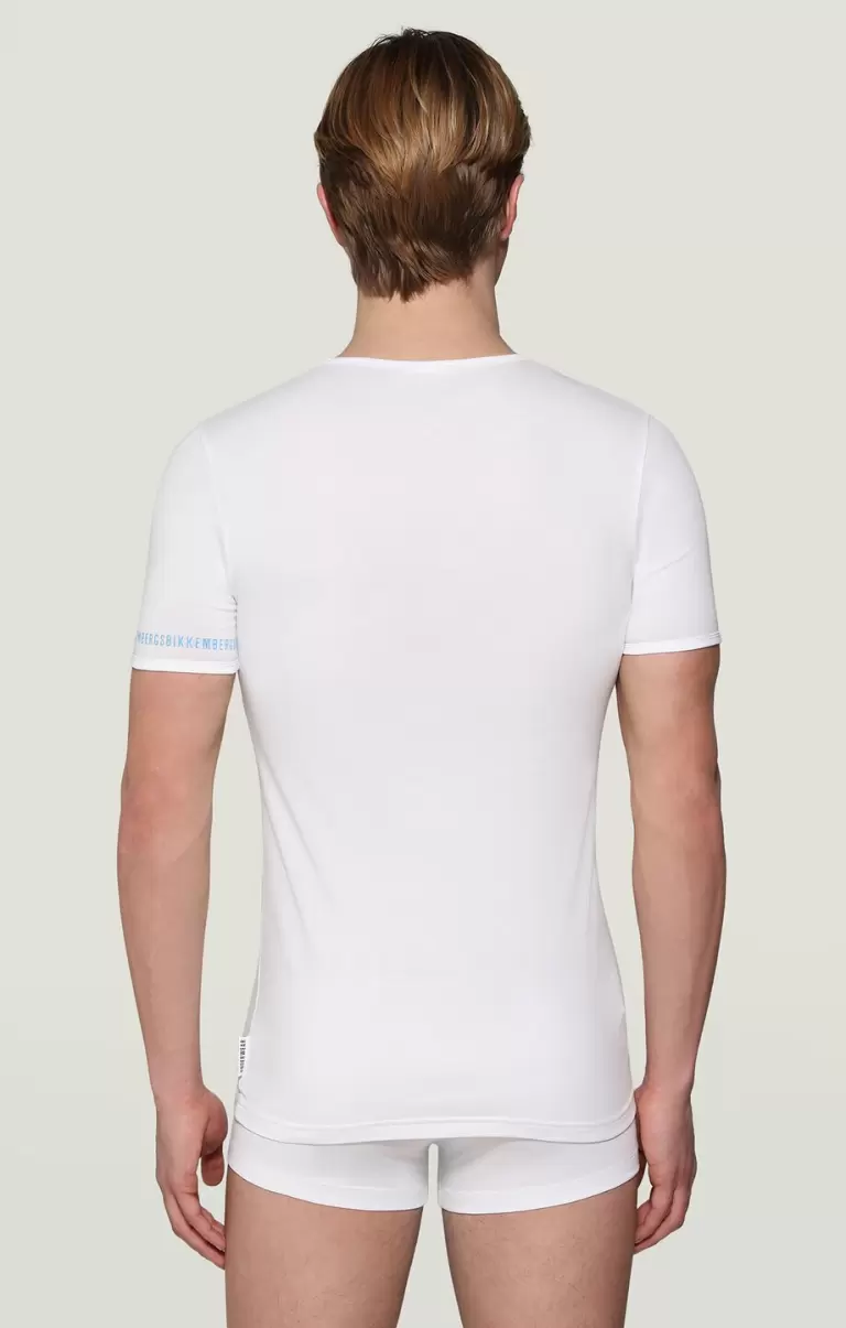 White Bikkembergs Men's Undershirt In Organic Cotton Mann Trägershirt - 1