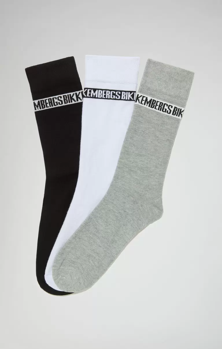 Socken Multicolor Bikkembergs 3-Pack Unisex Athletic Socks Mann - 1