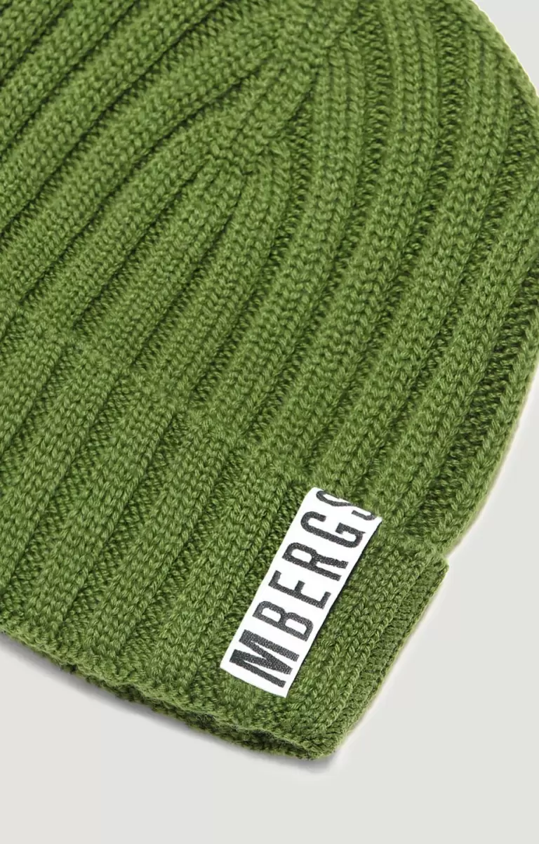 Men's Hat With Tape Bikkembergs Mann Green Mütze - 1