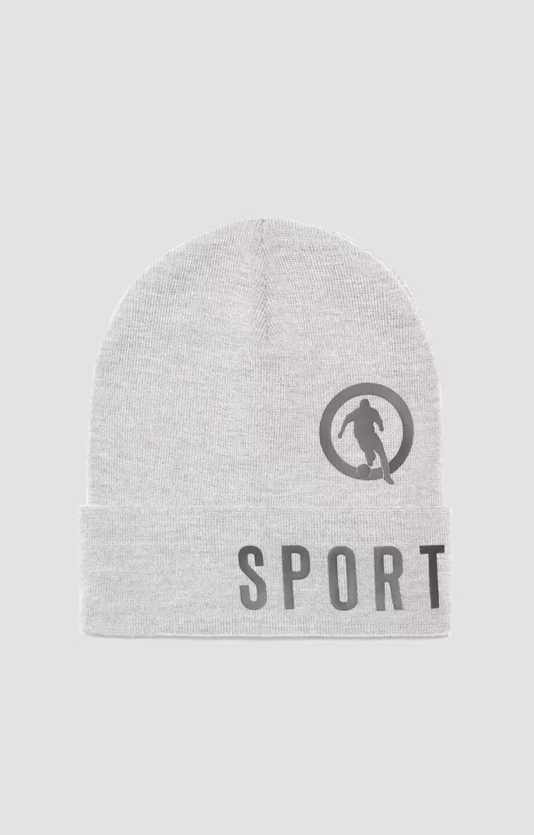 Men's Sport Hat Bikkembergs Mann Grey Logo Black Mütze