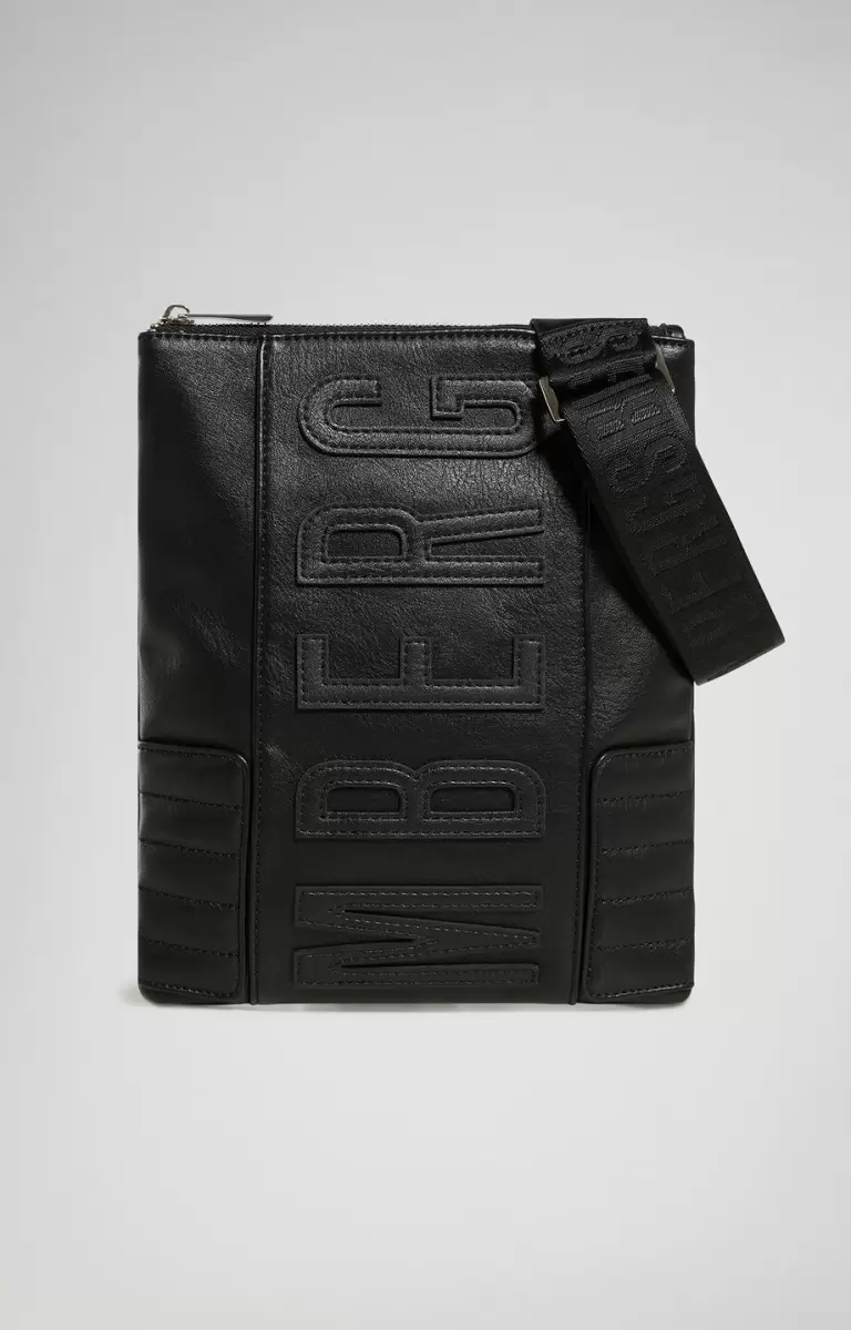 Bikkembergs Mann Eric Men's Flat Crossbody Bag Black Taschen
