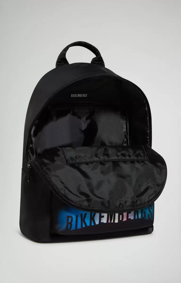 Mann Bikkembergs Black Men's Backpack Bkk-Star Print Rucksäcke - 2