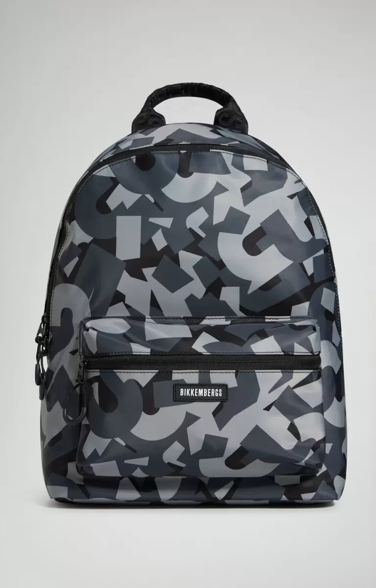Rucksäcke Mann Bikkembergs Grey Men's Backpack Bkk-Star Camouflage