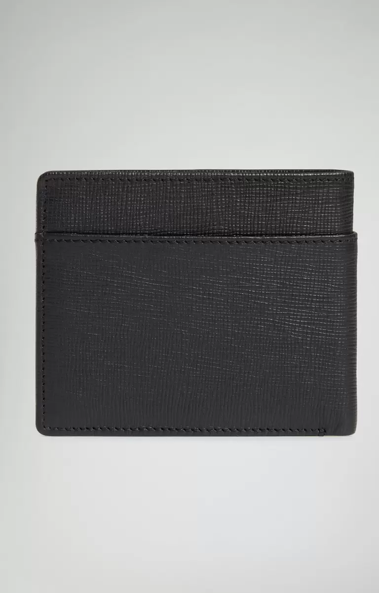 Geldbörsen Black Mann Men's Wallet In Saffiano Leather Bikkembergs - 1