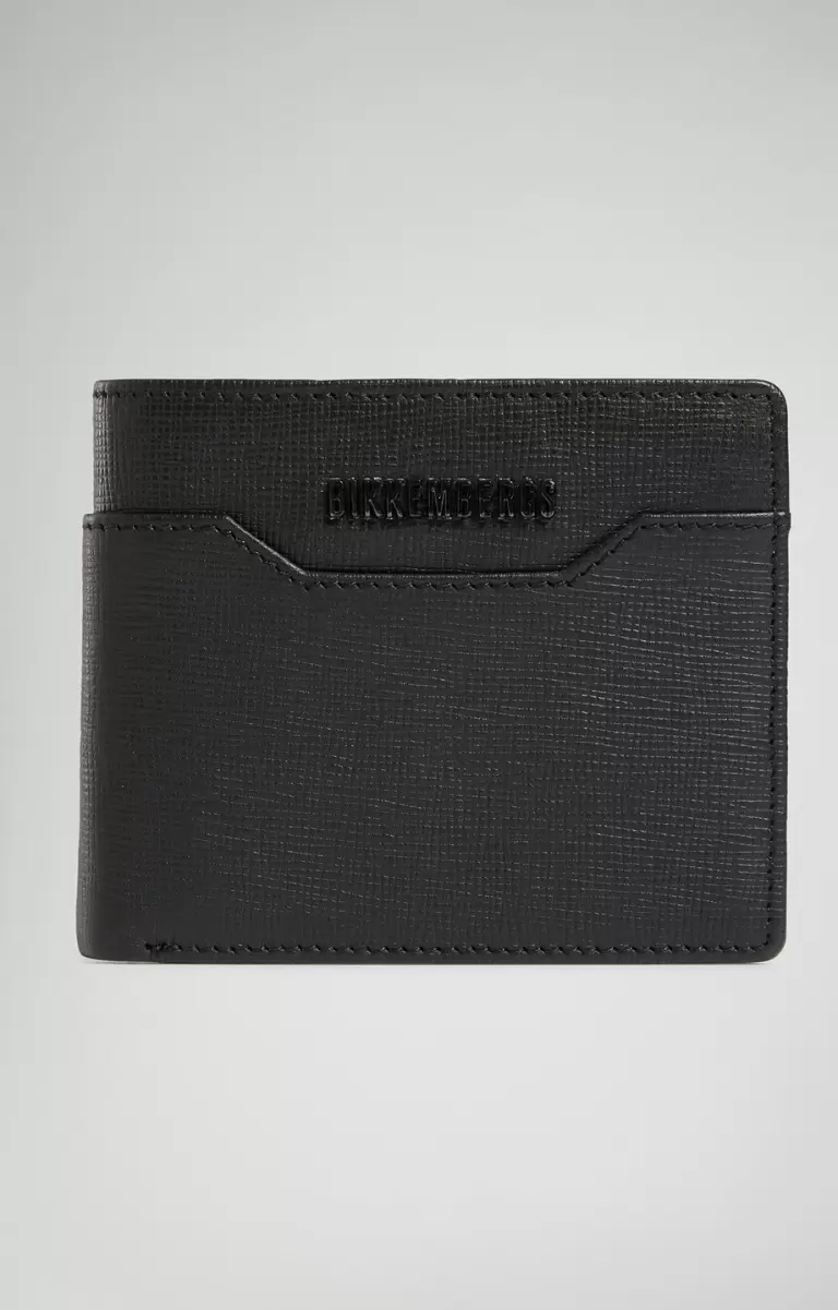 Geldbörsen Black Mann Men's Wallet In Saffiano Leather Bikkembergs