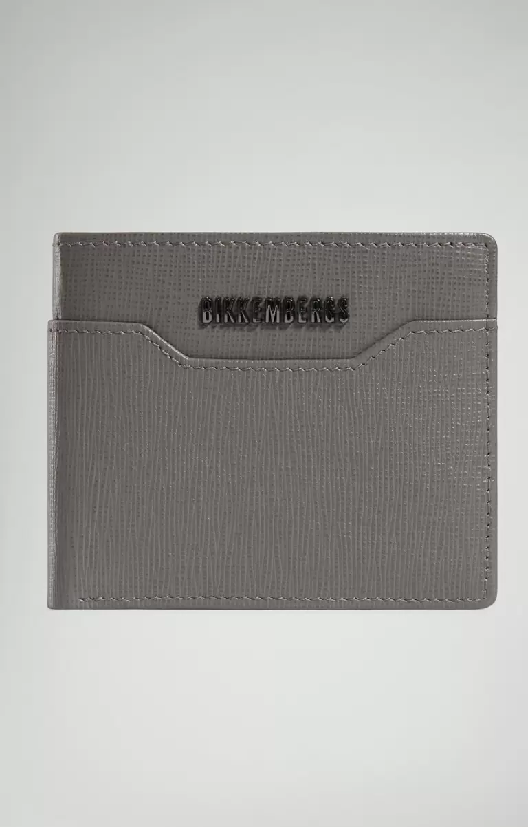 Geldbörsen Men's Wallet In Saffiano Leather Taupe Bikkembergs Mann