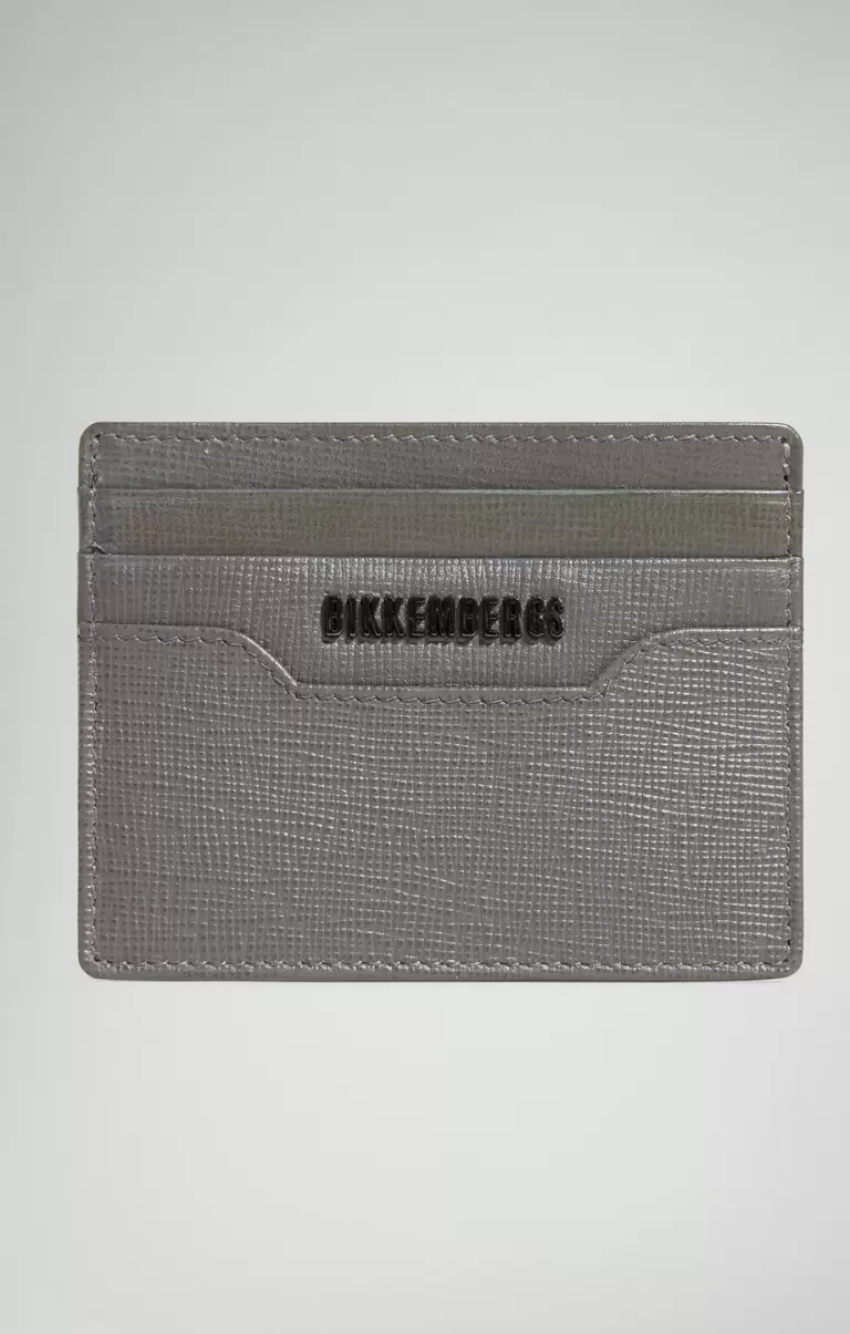 Men's Leather Card Holder Mann Bikkembergs Geldbörsen Taupe