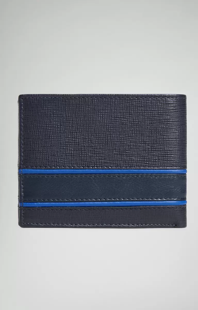 Men's Wallet With Contrast Details Bikkembergs Mann Geldbörsen Blue - 1