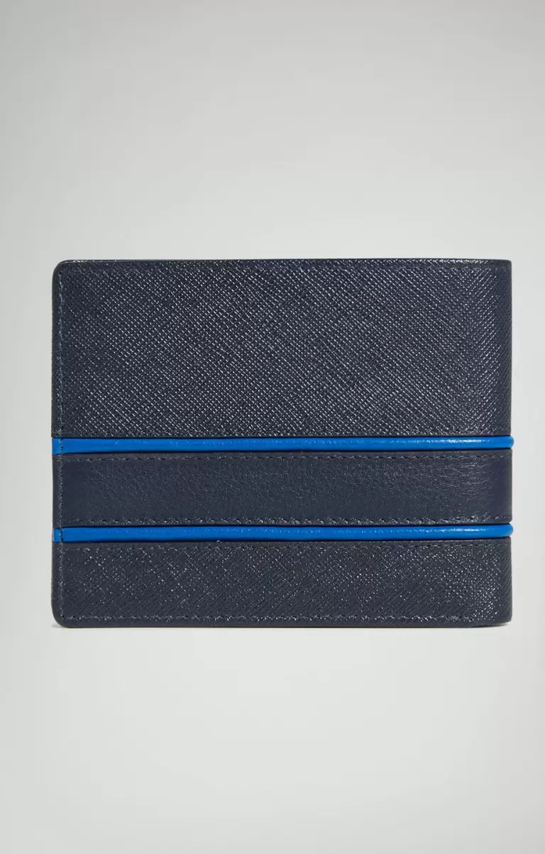Mann Men's Wallet With Contrast Details Geldbörsen Blue Bikkembergs - 1