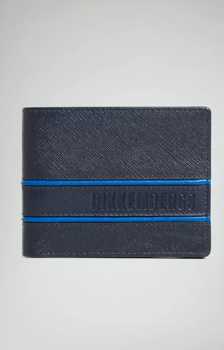 Mann Men's Wallet With Contrast Details Geldbörsen Blue Bikkembergs