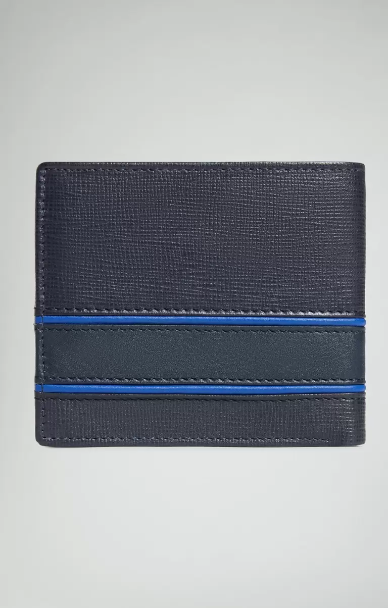 Bikkembergs Men's Wallet With Contrast Details Mann Blue Geldbörsen - 1
