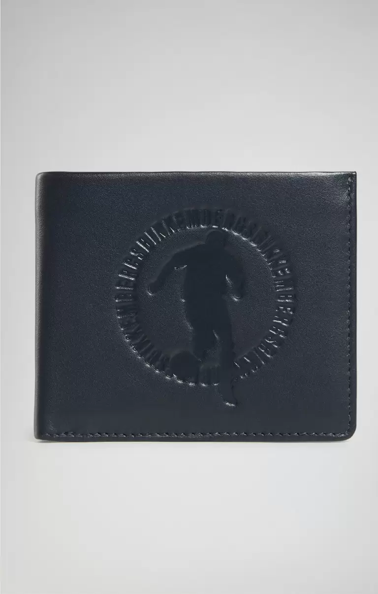 Mann Men's Wallet With Embossed Logo Geldbörsen Bikkembergs Blue