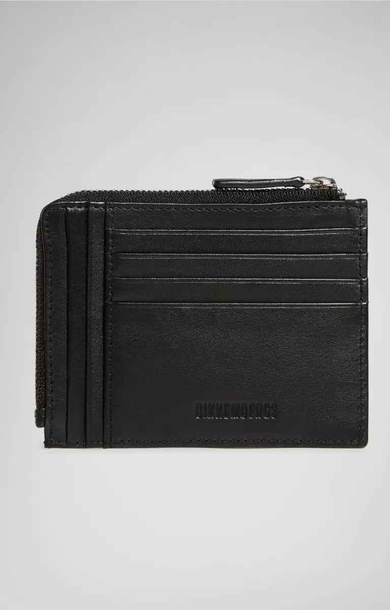 Compact Men's Wallet With Embossed Logo Geldbörsen Black Mann Bikkembergs - 1