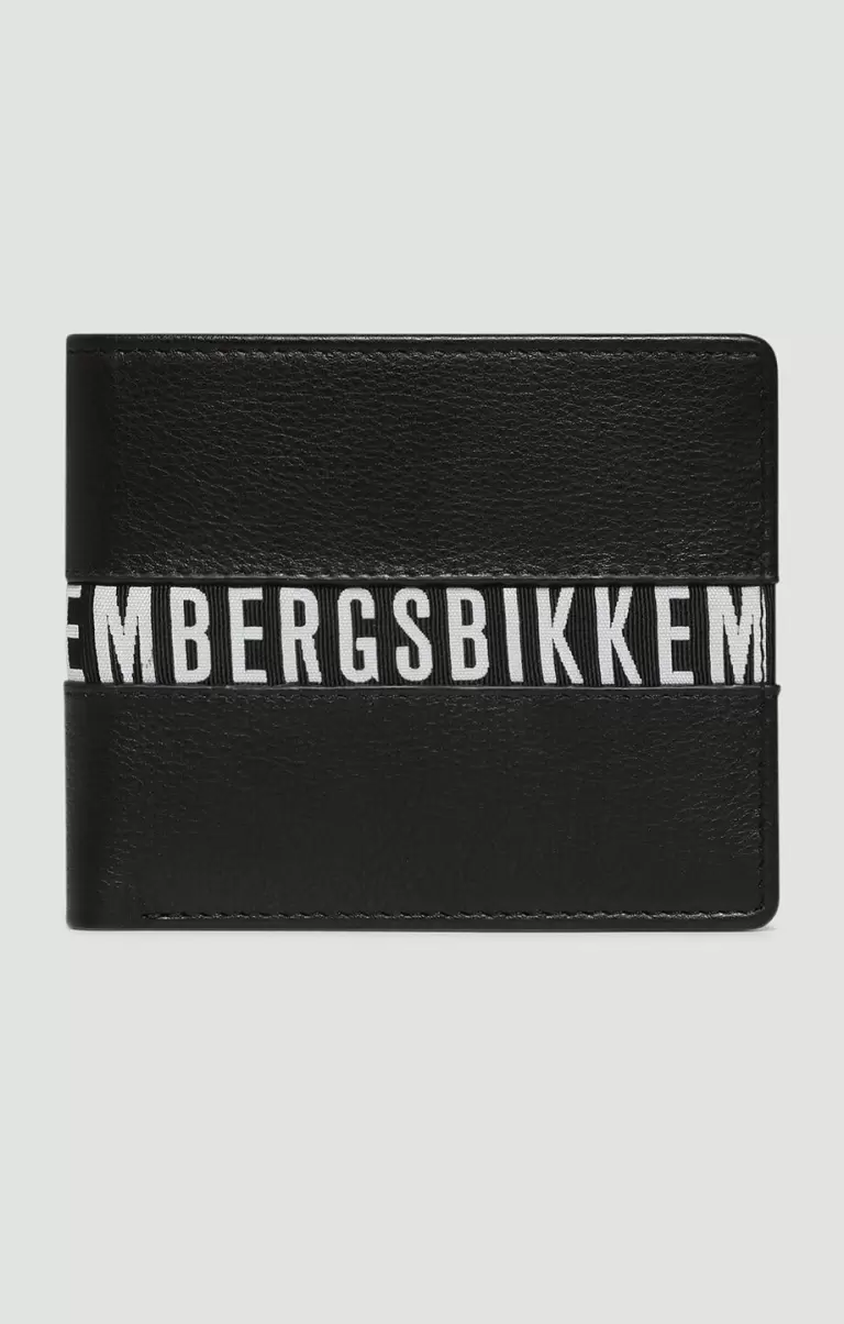 Geldbörsen Compact Men's Leather Wallet Black Bikkembergs Mann