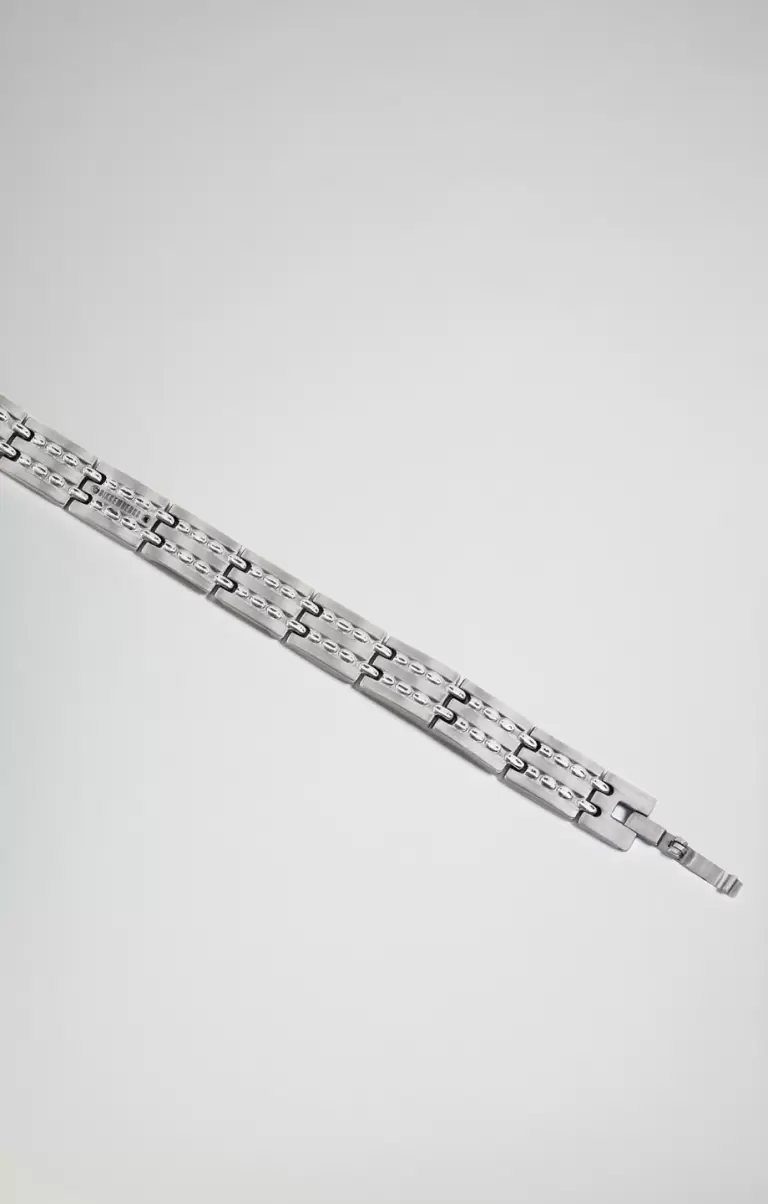 White Mann Bikkembergs Schmuck Input Men's Bracelet With Diamonds - 1