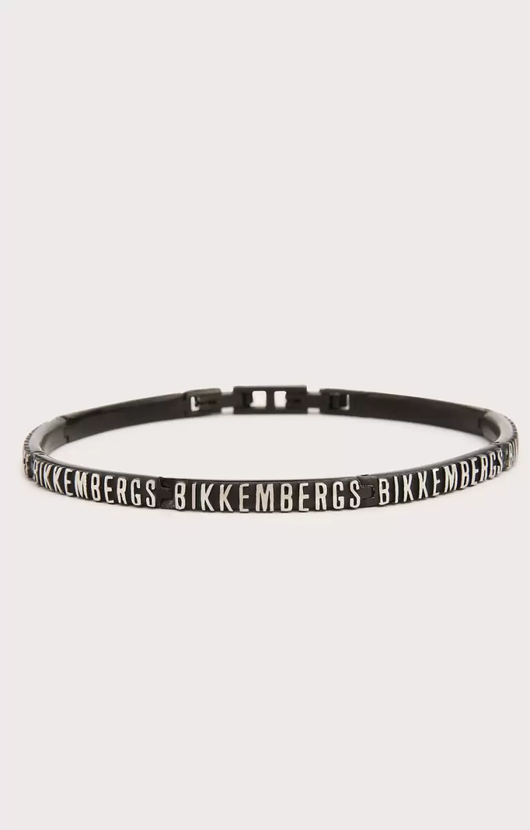 Schmuck 019 Bikkembergs Men's Bracelet With Embossed Lettering Mann