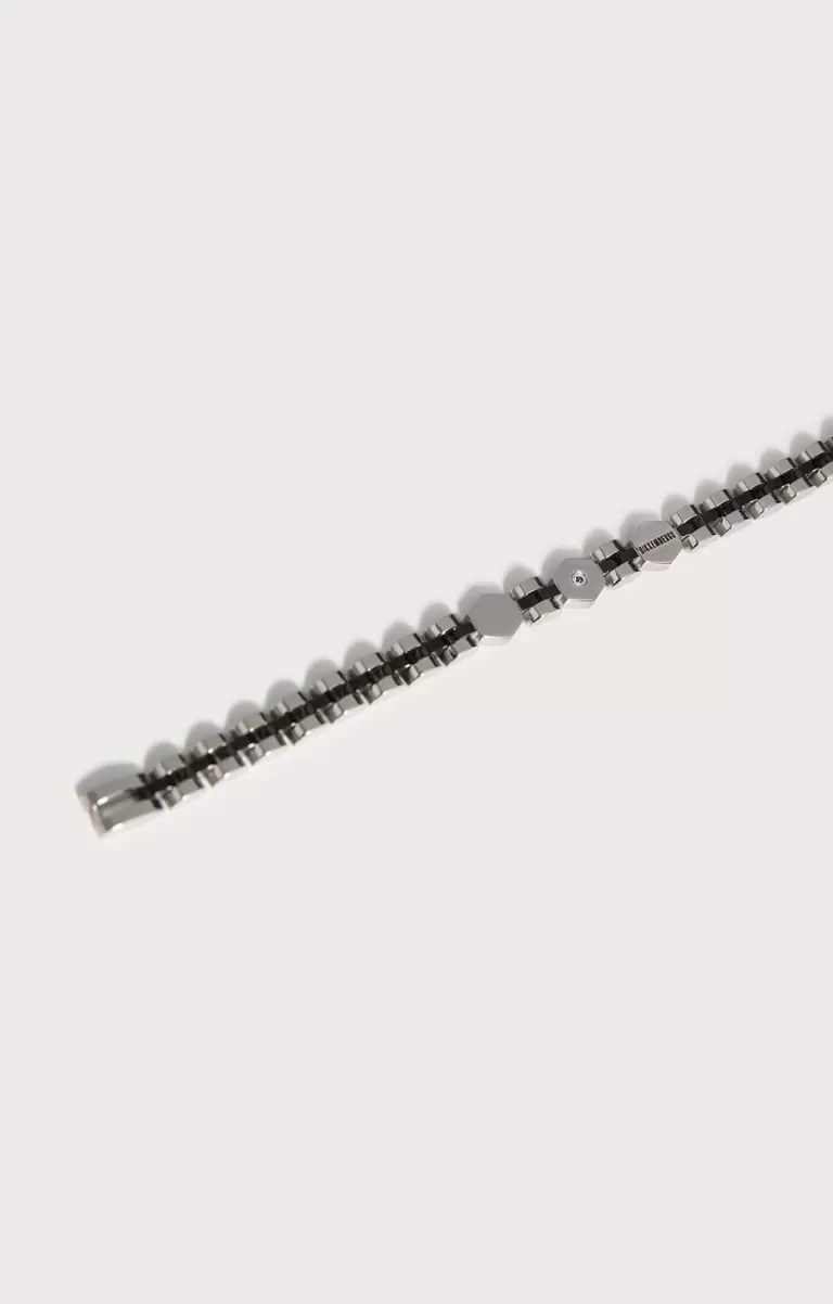 Mann 086 Bikkembergs Men’s Chain Bracelet With Diamond Schmuck - 1