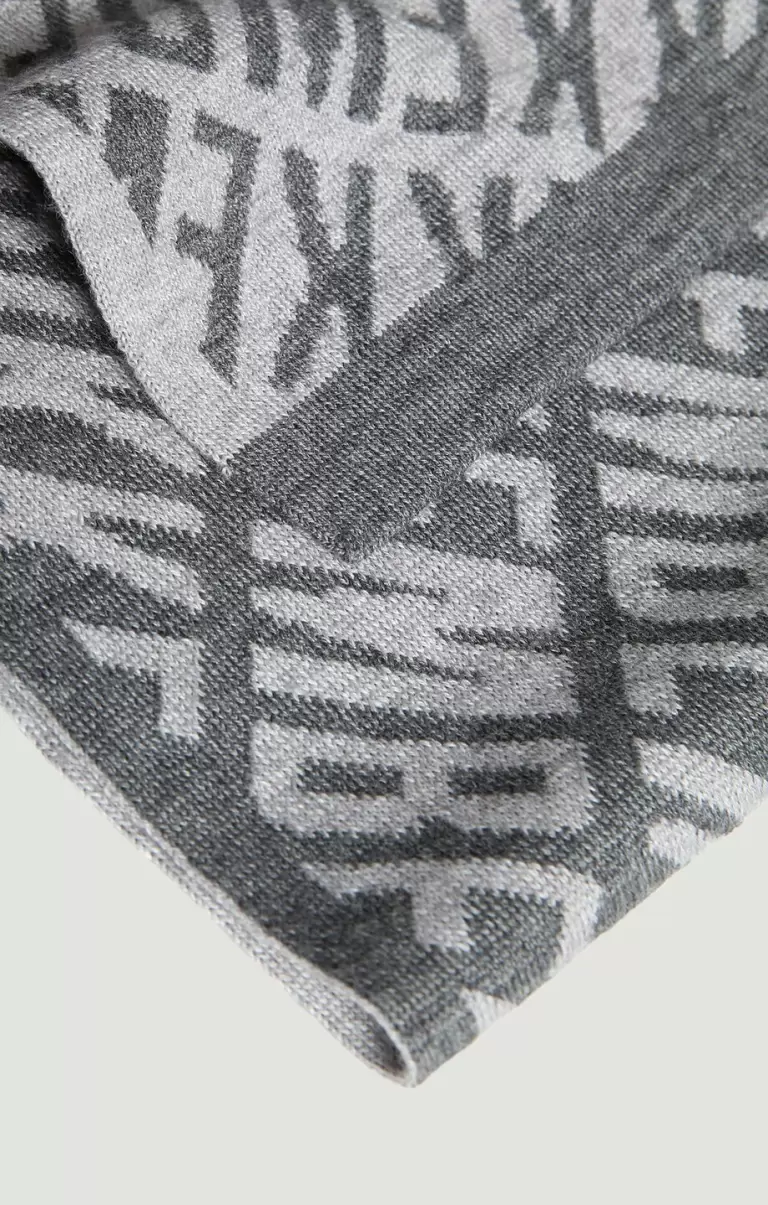 Grey Mann Scarf With All-Over Logo 25X181 Schals Bikkembergs - 1