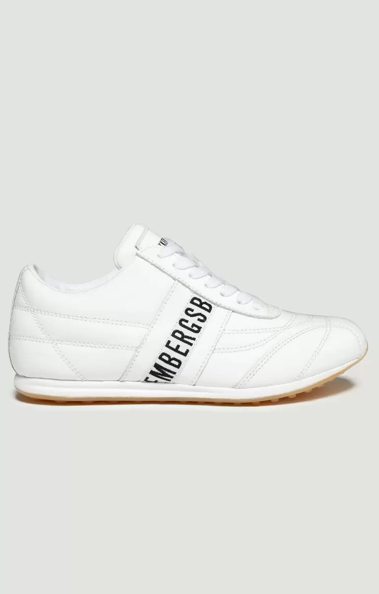 White Bahia Women's Sneakers In Patent Leather Bikkembergs Frau Sneakers - 1
