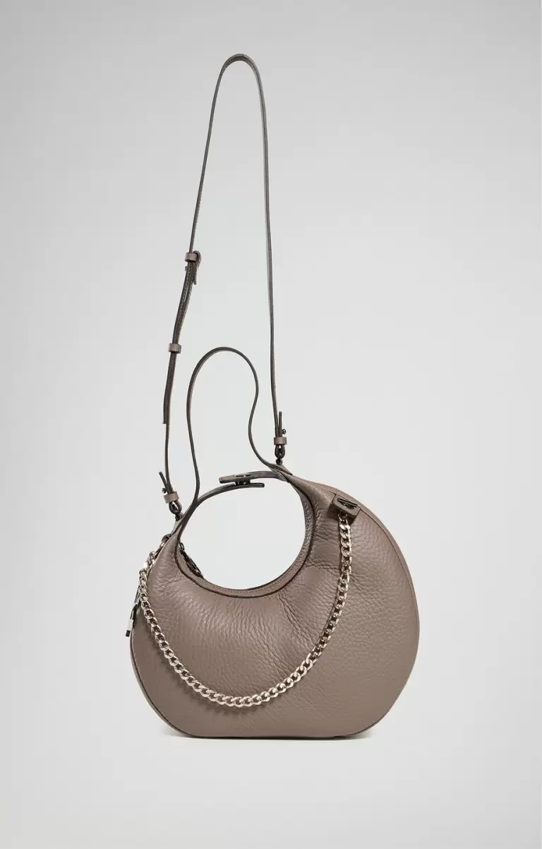 Bikkembergs Taupe Taschen Frau Bkk Star Women's Leather Bag - 2
