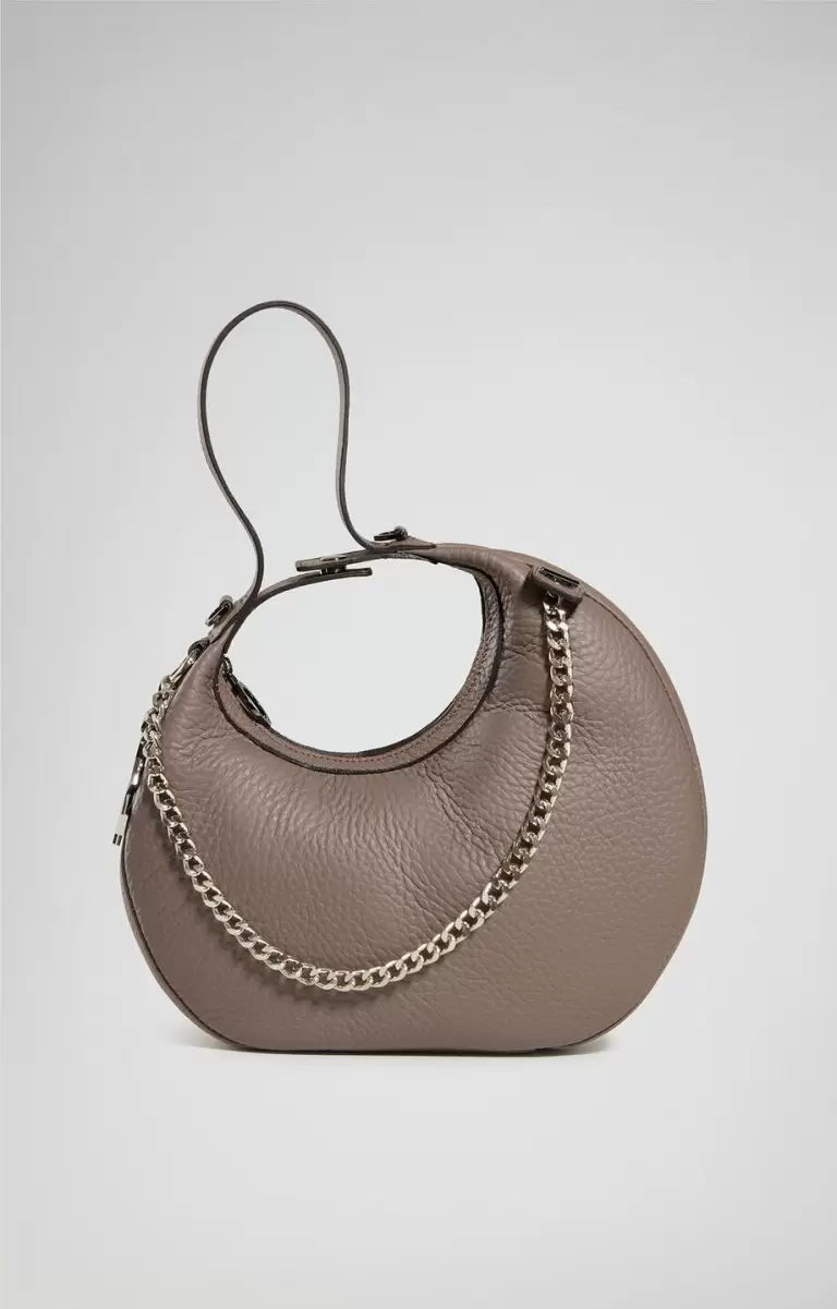 Bikkembergs Taupe Taschen Frau Bkk Star Women's Leather Bag