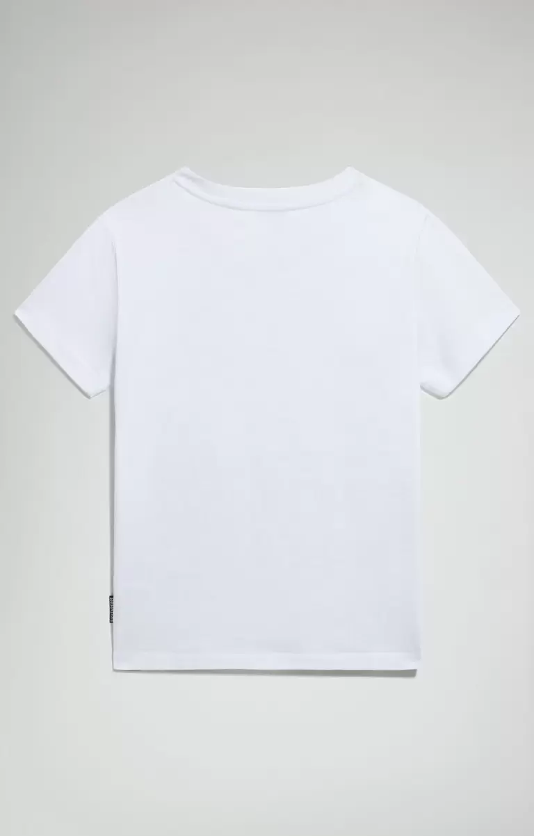 Bikkembergs T-Shirts White Kind Boy's T-Shirt With Faded Logo - 1
