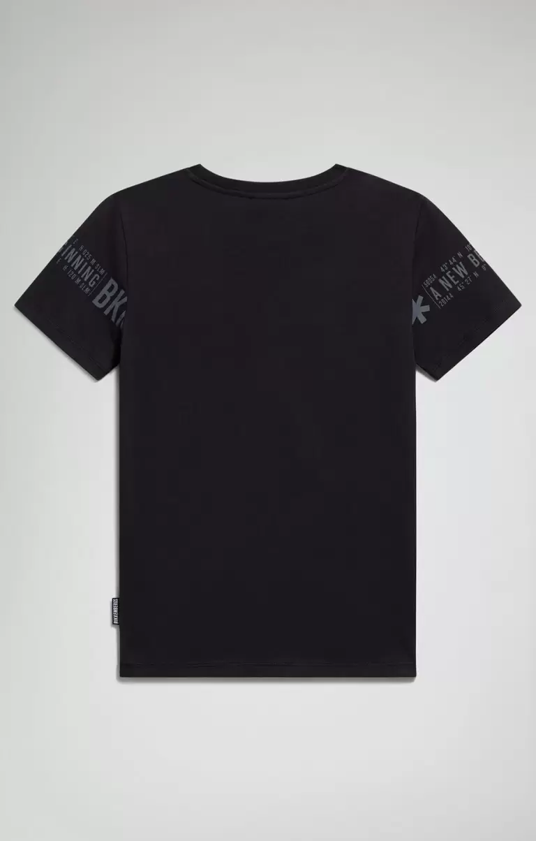 Black T-Shirts Boy's Print T-Shirt Bikkembergs Kind - 1