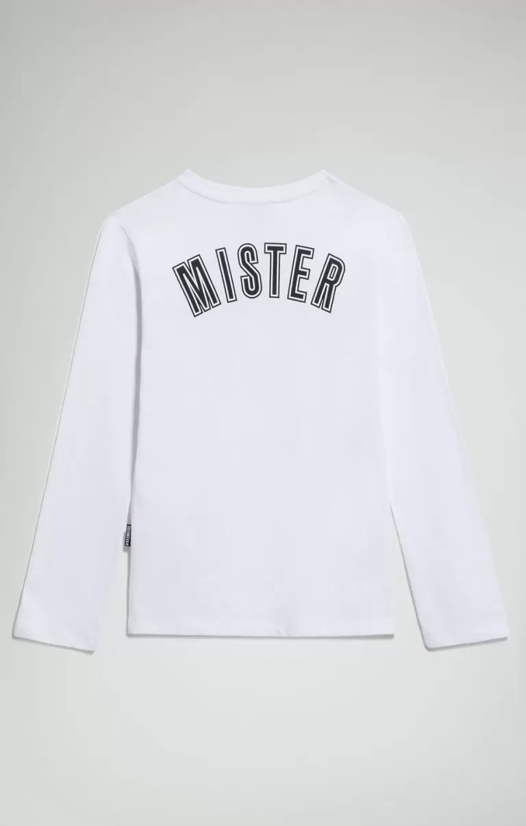 Jacken Boy's Long-Sleeve Print T-Shirt Bikkembergs Kind White - 1