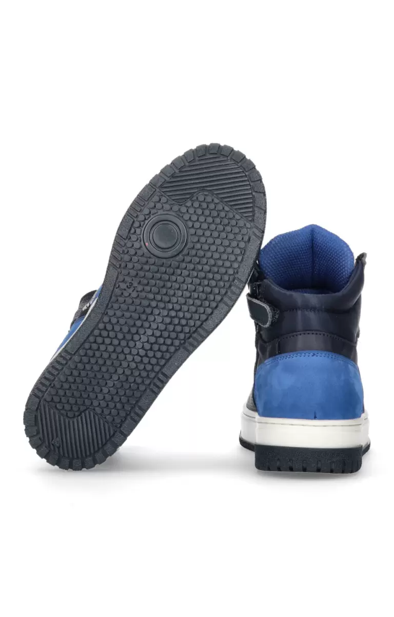 Bikkembergs Blue/Bluette Kids Shoes (4-6) Boy's 3167 Sneakers Cashmere-Lined Kind - 3