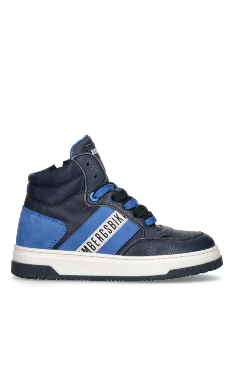 Bikkembergs Blue/Bluette Kids Shoes (4-6) Boy's 3167 Sneakers Cashmere-Lined Kind