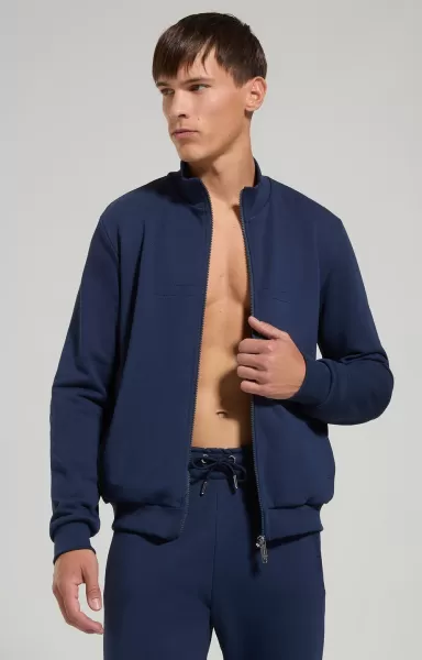 Trainingsanzüge Mann Bikkembergs Men's Zip Sweatshirt Dress Blues