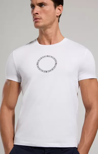 Bikkembergs Mann White T-Shirts Printed Back Men's T-Shirt