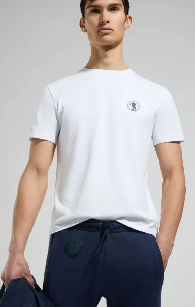 Men's Laser Print T-Shirt T-Shirts Bikkembergs Mann White