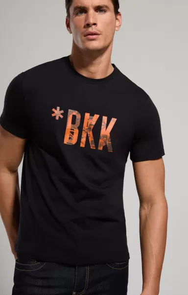 T-Shirts Mann Men's Print T-Shirt Bikkembergs Black