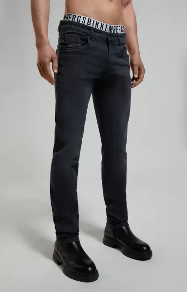 Slim Fit Men's Jeans Black Jeans Mann Bikkembergs