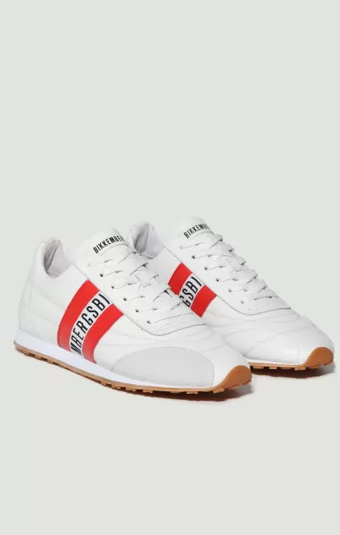 Mann Men's Sneakers Soccer Bikkembergs White/Red Sneakers