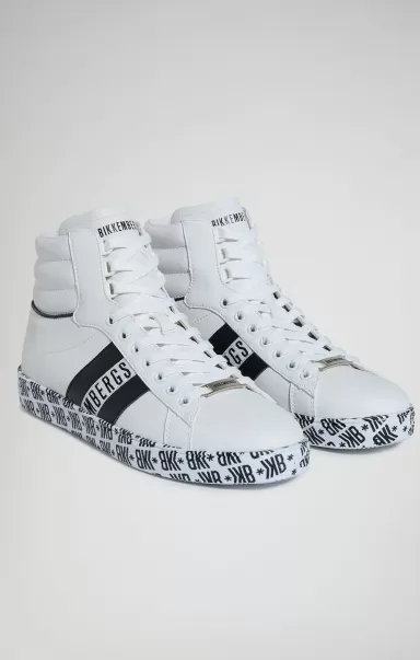 Bikkembergs Recoba M Men's Sneakers With Printed Sole White/Black Sneakers Mann