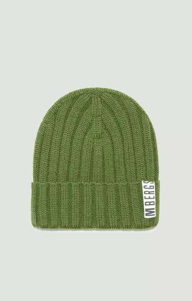 Men's Hat With Tape Bikkembergs Mann Green Mütze