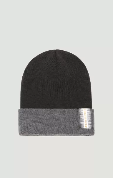 Men's Hat With Color-Blocks Bikkembergs Black/Grey Mütze Mann