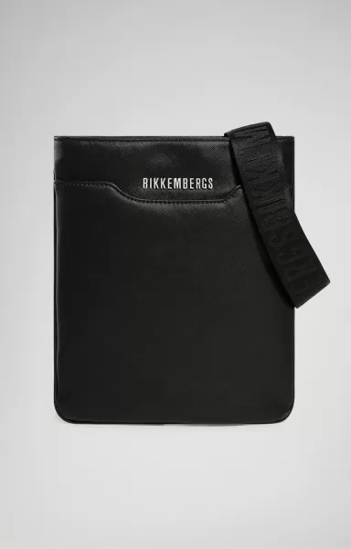 Taschen Mann Briand Men's Flat Crossbody Bag Black Bikkembergs