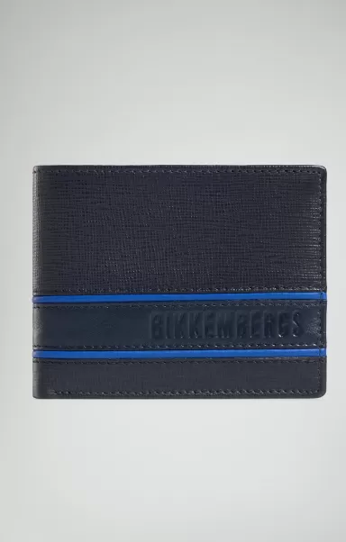 Men's Wallet With Contrast Details Bikkembergs Mann Geldbörsen Blue