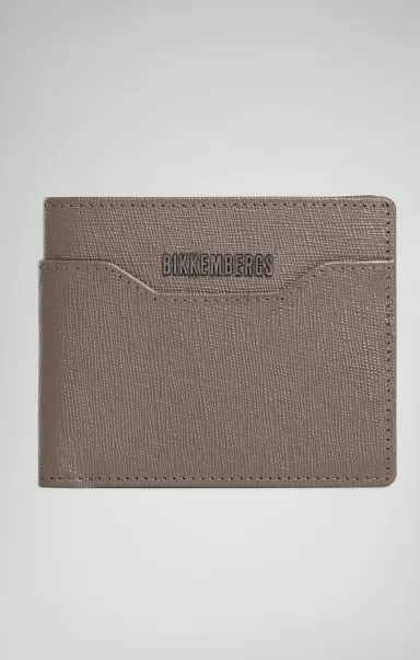 Taupe Bikkembergs Geldbörsen Men's Wallet In Saffiano Leather Mann