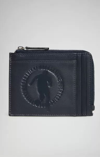 Mann Bikkembergs Geldbörsen Compact Men's Wallet With Embossed Logo Blue