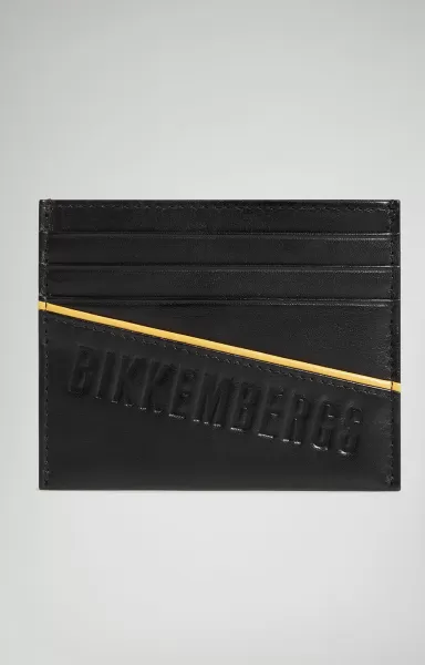 Mann Geldbörsen Bikkembergs Men's Card Holder Yellow