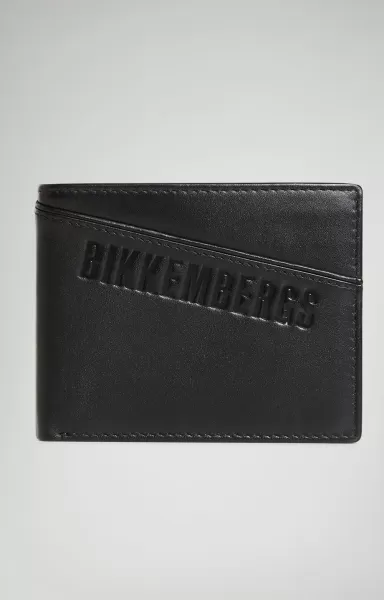 Men's Wallet With Embossed Logo Bikkembergs Black Mann Geldbörsen