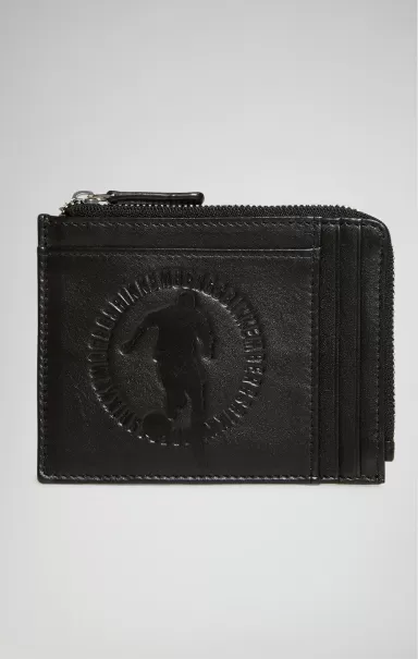 Compact Men's Wallet With Embossed Logo Geldbörsen Black Mann Bikkembergs