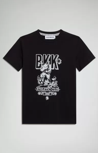 Kind T-Shirts Black Bikkembergs Boy's T-Shirt With Cartoon Print