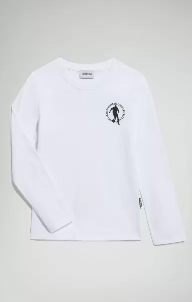 Jacken Boy's Long-Sleeve Print T-Shirt Bikkembergs Kind White