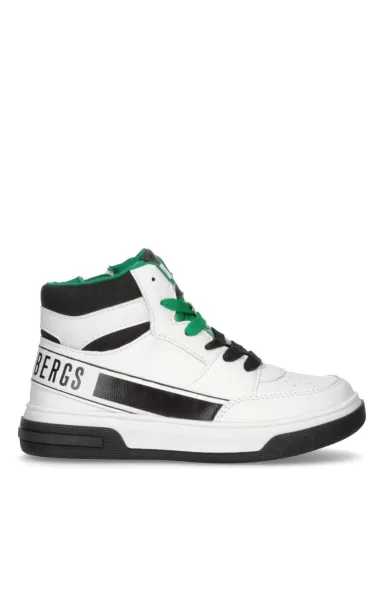 White High-Top Boy's Sneakers - Joseph Bikkembergs Junior Shoes (8-16) Kind